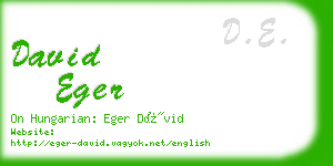 david eger business card